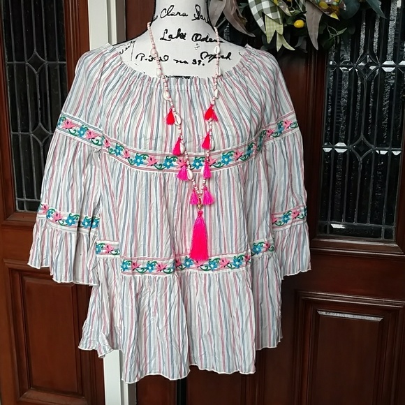 JOHN MARK Tops - John Mark BoHo Blouse